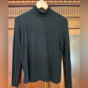 Akris black mock neck
